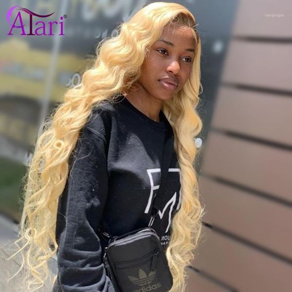 

10a grade hd transparent lace wigs honey 613 front wig body wave malaysian virgin hair frontal1, Black;brown