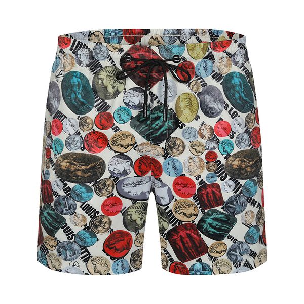 

2022 summer new men's pants fashion leisure beach pants silky fabric shorts, design style high-end brand,fy 27, Black
