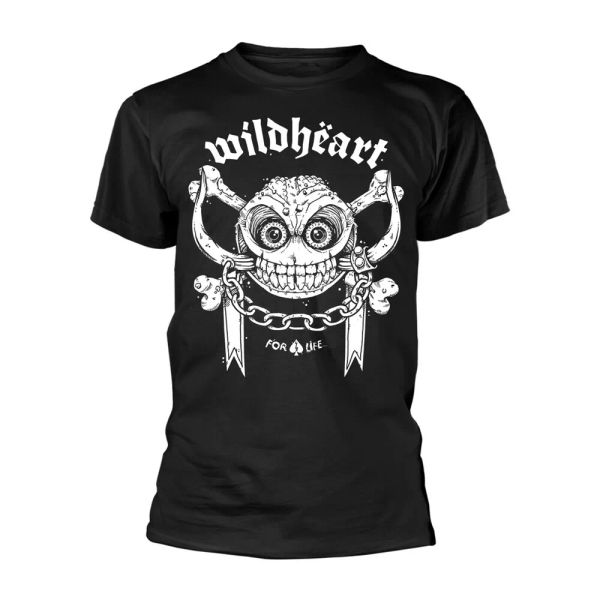 

the wildhearts for life official t-shirt men unisex, White;black