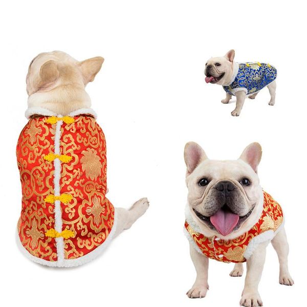 

dog apparel aapet 1pc polyester cute tang suit clothes winter warm puppy vest jacket party festival decoration for s/m size