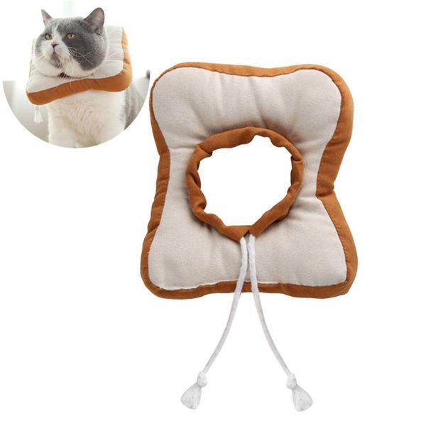 

lovely adjustable bread shape pet protective collar dog neck cone recovery anti-bite wound healing cat dogs collars & leashes