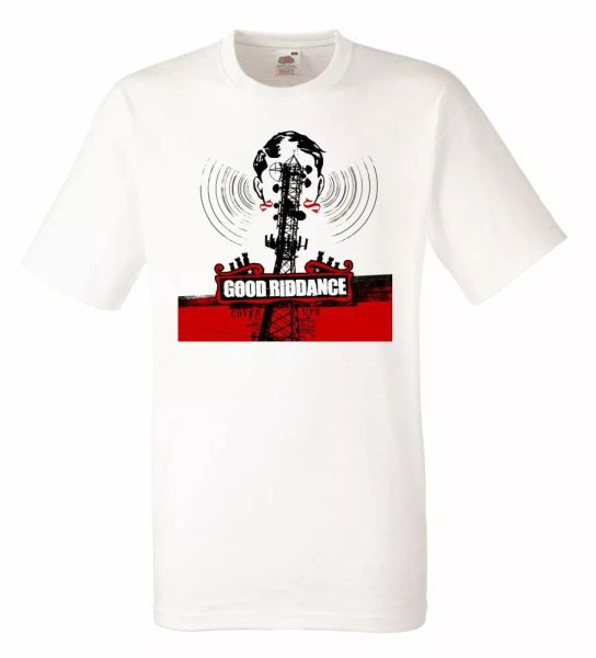 

good riddance tape white mens t-shirt men rock band tee shirt, White;black