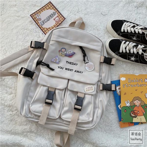

teen schoolbag girl backpack women large multifunctional pocket nylon middle high school bags