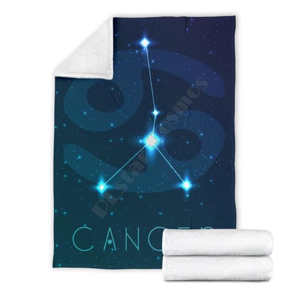 

blankets cancer zodiac fleece blanket printed adults/kids sherpa 02