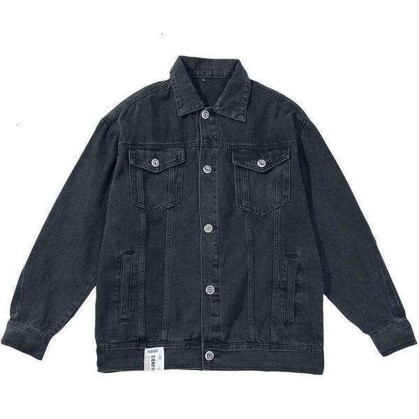 

hanlu menswear 2021 autumn loose label cowboy et casual work coat men, Black;brown