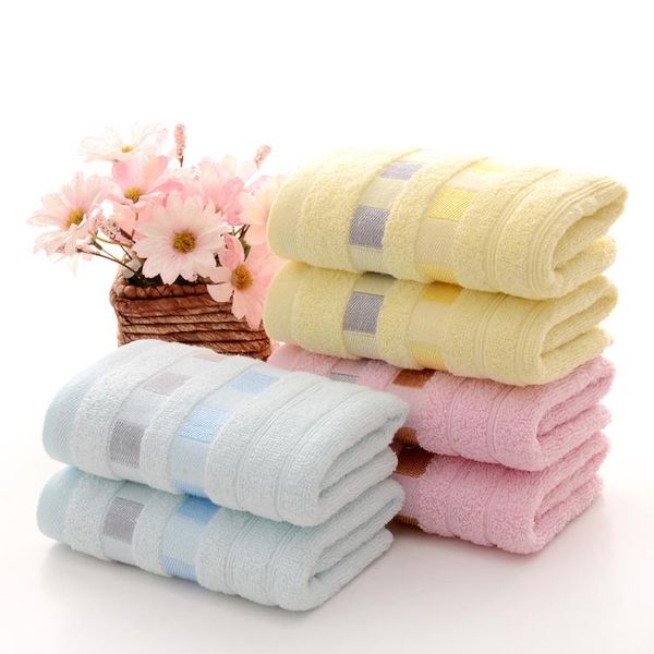 

towel t020a wholesale price yellow blue pink 34cm*74cm el home face or hand