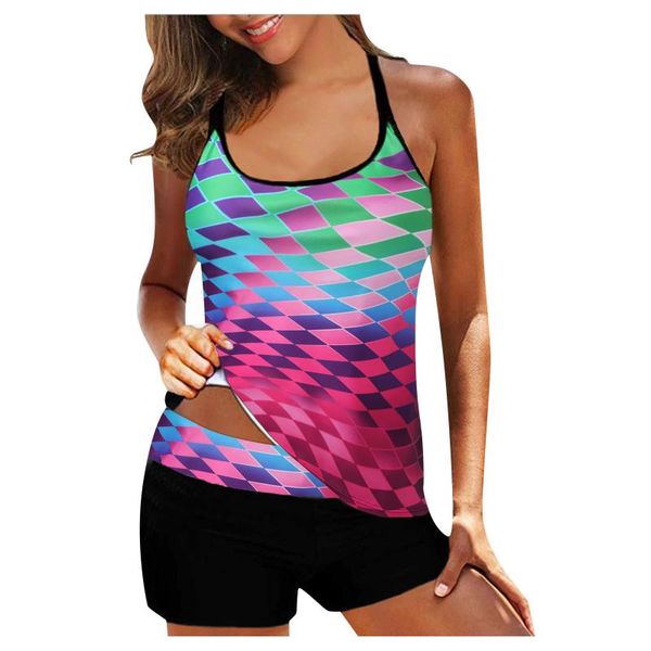 

women's swimwear bikinis swimsuits women push up plaid srinted suit vest multicolor two piece set bathing biquini brazilian bikini, White;black