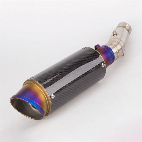 

motorcycle exhaust system modified carbon fiber semi-blue cbr500r pipe with mid link