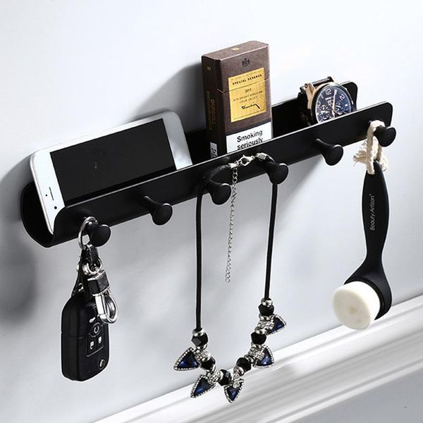 

hooks & rails wall-mounted key hook multipurpose kitchen bathroom storage holder durable phone towel sundries hanging racks simple home deco