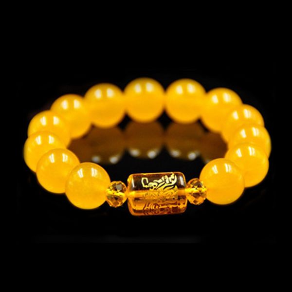 

strands three side god of wealth bracelet men's women's natural z marrow agate crystal bracelet, Black