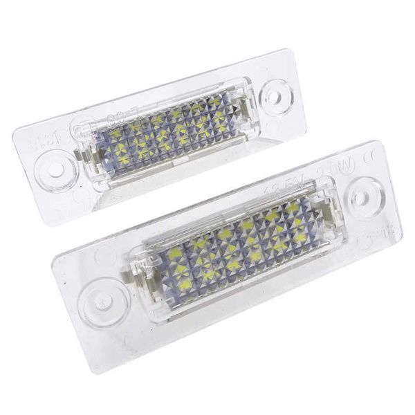 

new 1 pair 18smd rear led number license plate light lamp for vw touran /passat b6 5d /jetta candy skoda superb 1 3u b5 car