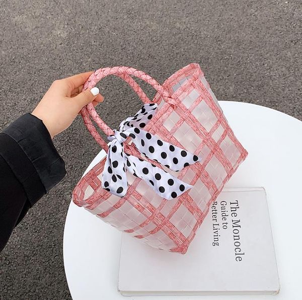 

spring/summer handbag vegetable basket bag transparent macaron bags