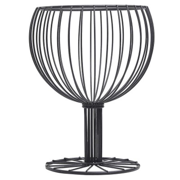 

storage baskets nordic ins geometric hollow wrought iron wine cup-shaped fruit basket simple home living room snack blue