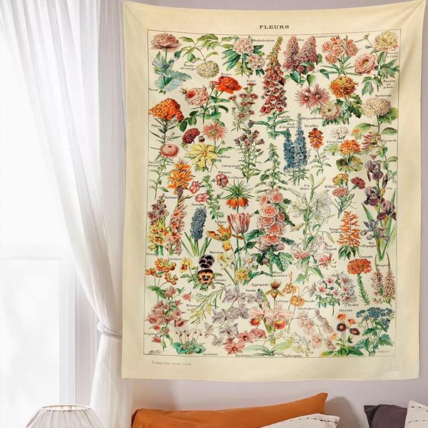 

tapestries vintage mushroom tapestry wall hanging botanical print floral illustration sea life art decor home