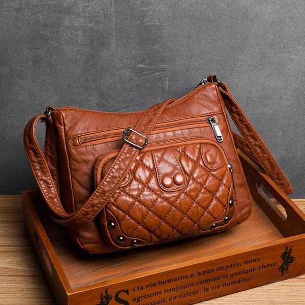 

evening bags women handbags soft leather women's bag 2021 shoulder designer tote fashion female messenger