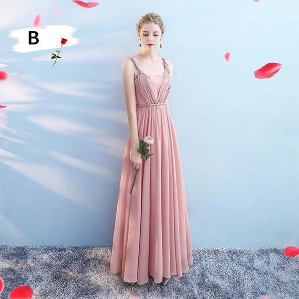 

bridesmaid dress elegant pink dresses 2021 wedding guest gowns party prom long robe demoiselle d honneur femme, White;pink