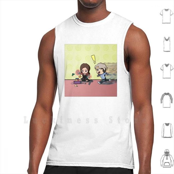 

hes fast and shes weird tank vest 100% cotton 2 twins scarlett witch of ultron, White;black