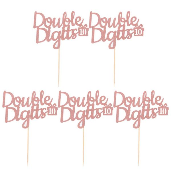 

other festive & party supplies 5pcs double digits cake ers tenth birthday