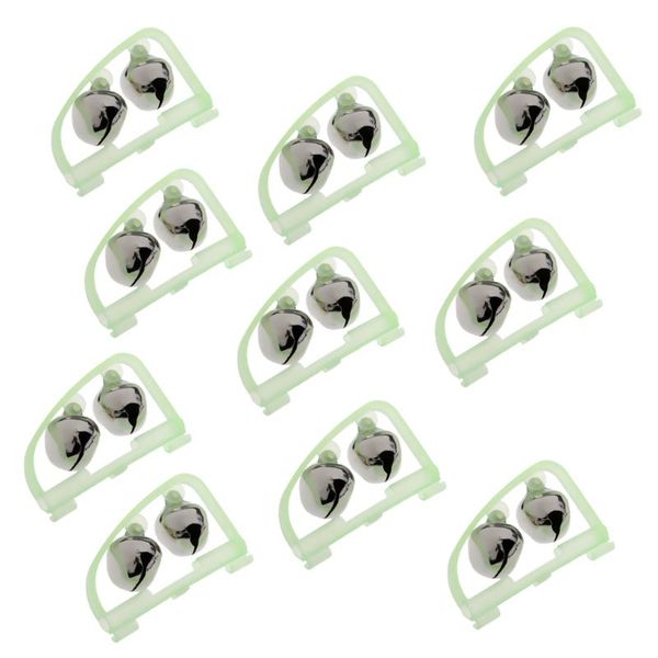 

fishing accessories 10pcs luminous bite bait alarm 2 bells light rod tip clip alert ring fish lures accessory outdoor tool