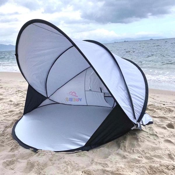 

tents and shelters outdoor tent portable foldable high-end beach automatic spring open sunscreen rain proof household simple children