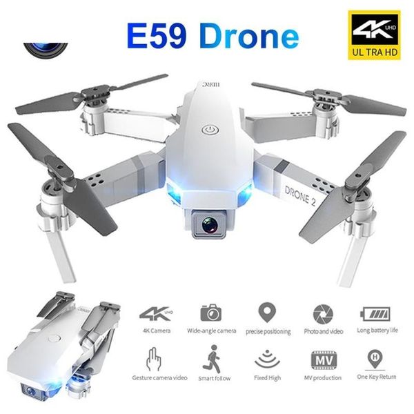

profesyonel drone quadcopter fixed height folding e59 four-axis uav with 4k camera aerial remote control aircraft global toy drones