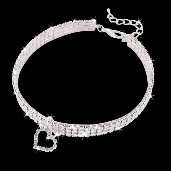 

dog collars & leashes pet accessories necklacenecklace cat diamonds heart pendant glitter collar for puppy small d40