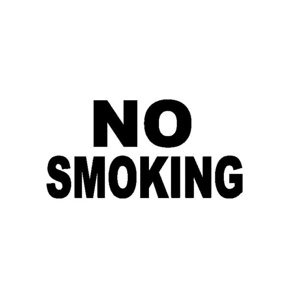 

15.5cm*7.8cm funny no smoking written words warning car sticker decal black silver vinyl c15-1314