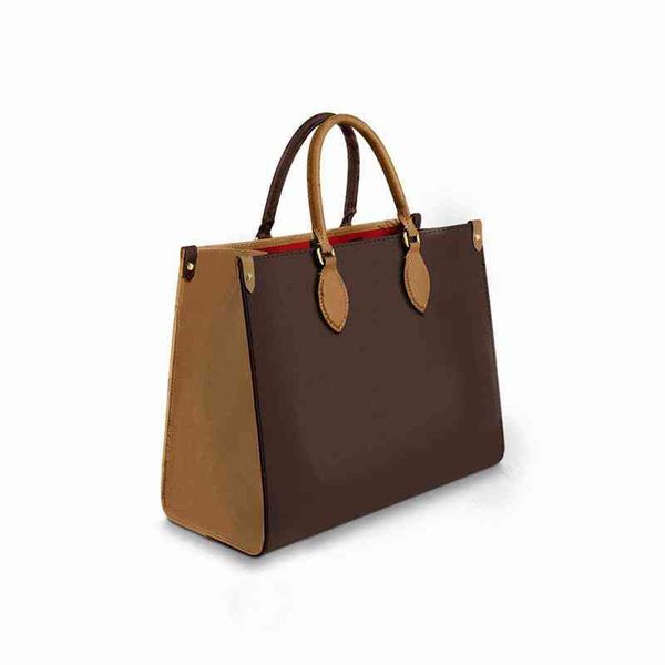 

luxury 3a classic brand brown shopping bag ladies old flower tote handbags purse leather canvas large capacity handbag women