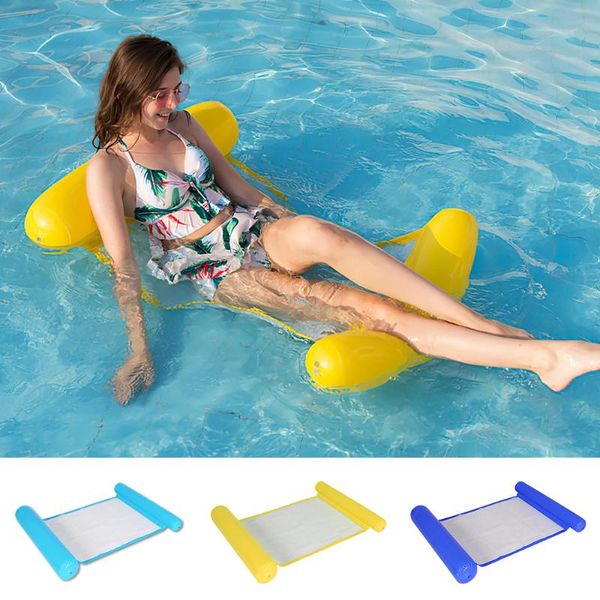 

pool & accessories floating bed party lounge chair folding dual-use backrest drainage upper hammock swimming