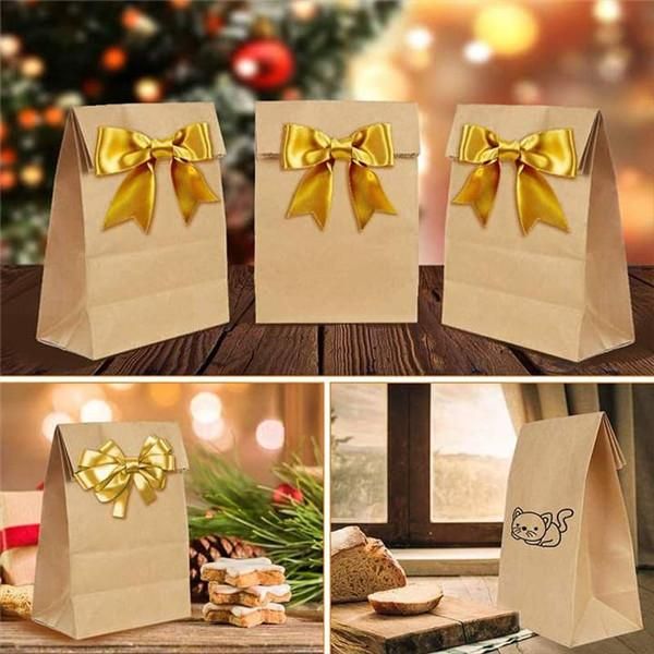 

kraft paper baking bag square bottom brown for canq889 gift wrap