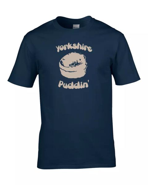 

yorkshire pudding- for fans of the regional dish funny men's t-shirt, White;black