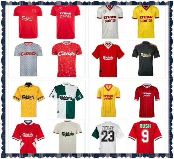 

dalglish retro soccer jerseys gerrard 2005 smicer alonso 10 11 football shirts torres 82 89 91 maillot 85 86 kuyt keane 08 09 suarez, Black;yellow