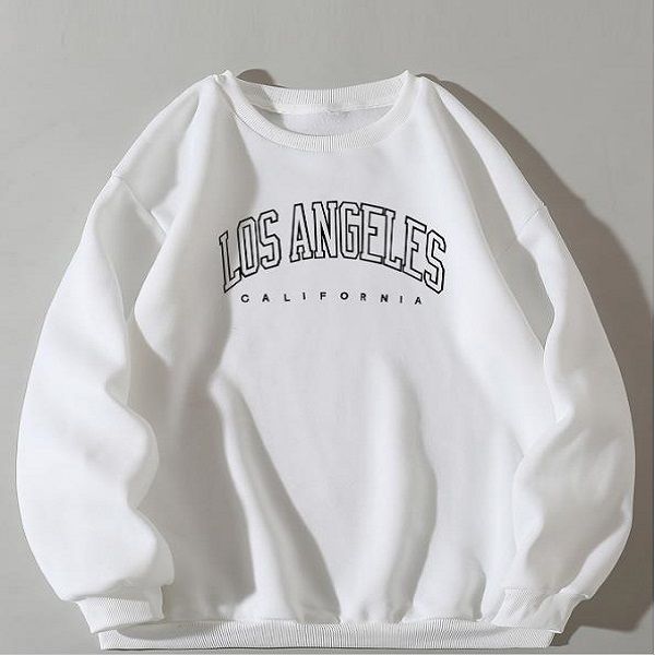 

letter graphic drop shoulder thermal lined sweatshirt, Black