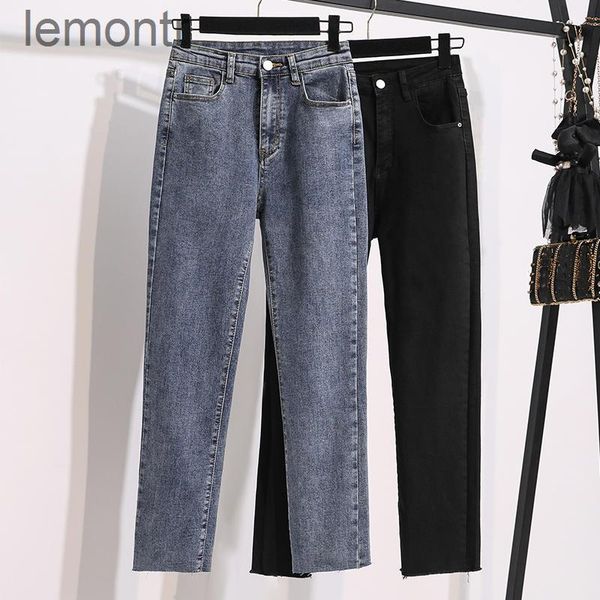

women's high waist straight jeans, casual loose jeans bf, street clothing, mother's large 5xl q3410, Blue