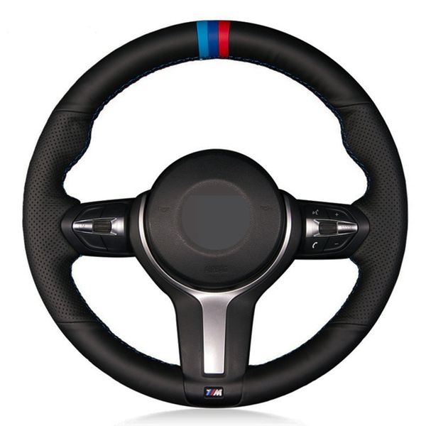 

car steering wheel cover black artificial leather for bmw m sport f30 f31 f34 f10 f11 f07 x1 x2 x3 f25 f32 f33 f36 f48 f39