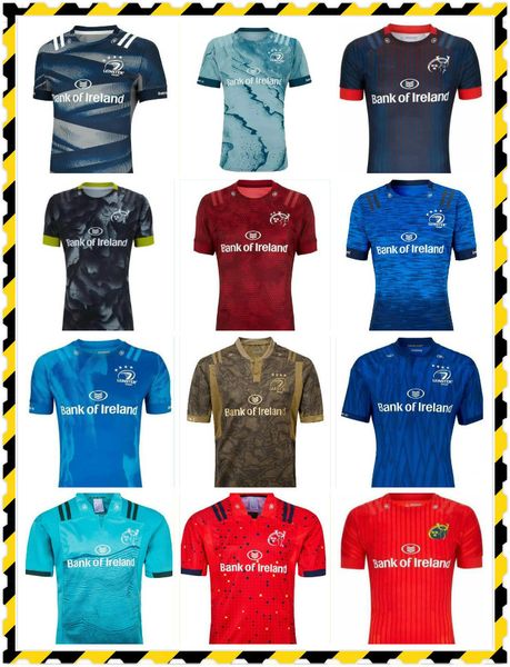 

20 21 munster leinster rugby jersey 2021 home away men rugby-trikots size s-5xl, Black;gray