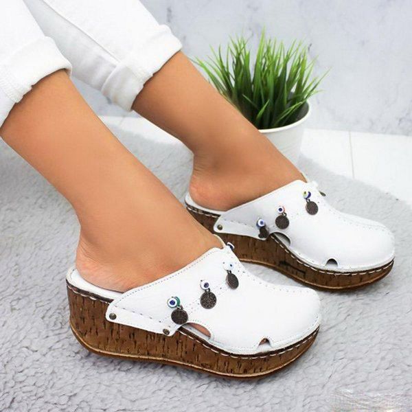

slippers 2021 summer women platform wedges casual big size ladies round toe shoes woman soft female beach sewing footwear, Black