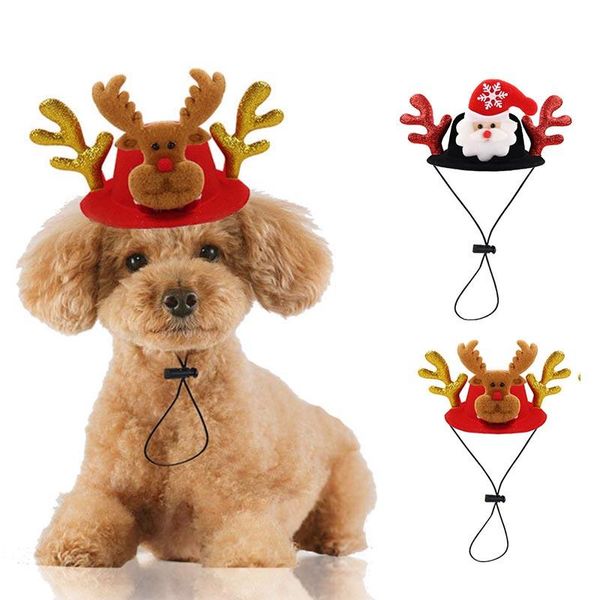 

dog apparel christmas pet hat cute cat santa elk style small medium fashion celebration headwear