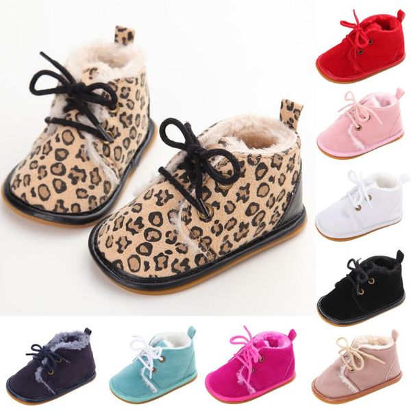 

first walkers 2021baby booties born white girls infant shoes prewalkers crib nonslip fur winter warm christenning little boys footwear