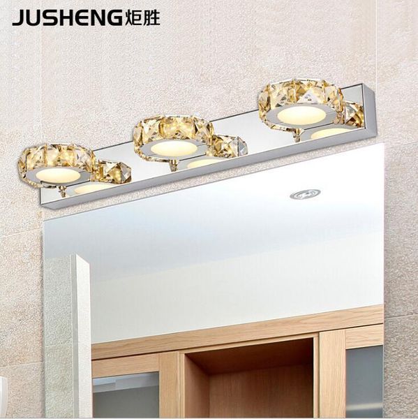 

wall lamp modern minimalist led mirror headlights bathroom 3 crystal lights