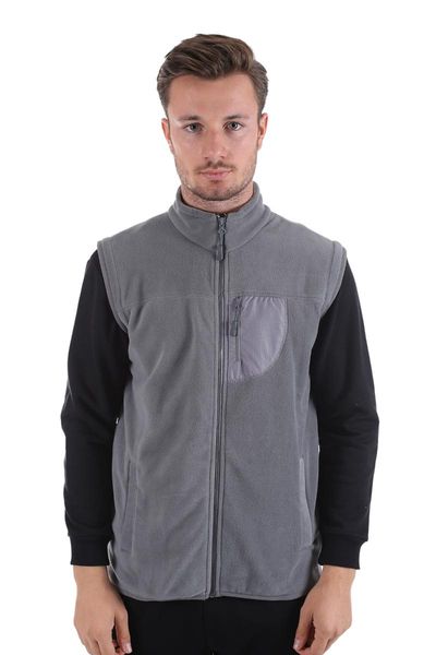 

men's vests diandor male fleece vest gray/gray 2126000, Black;white