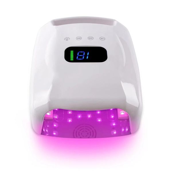 

nail dryers 28800mah rechargeable lamp 96w red light dryer machine manicure led po-therapy cordless uv