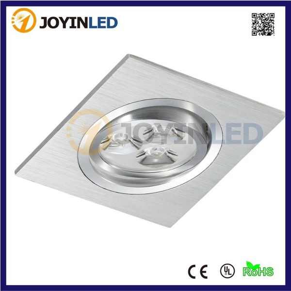 

downlights wholesale 10pcs 3w 6w square recessed led ceiling down lights high power cold white/warm white ac85-265v lamps