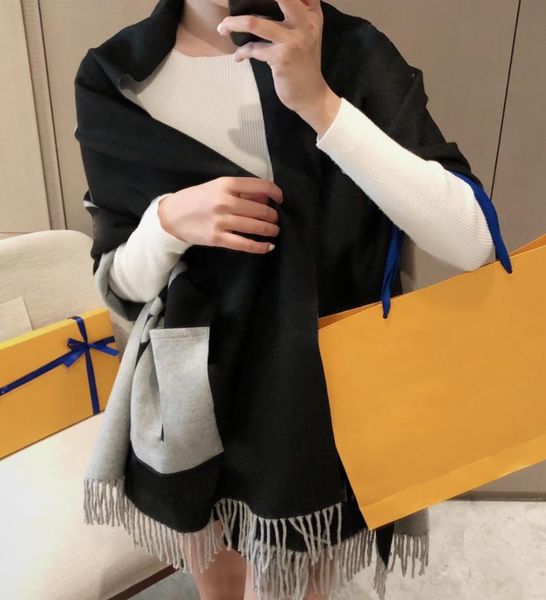 

fashion winter scarf women luxurious pocket shawls wholesale scarves, Blue;gray