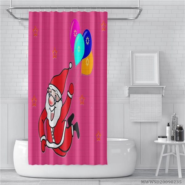 

santa claus design merry christmas shower curtains modern waterproof bathroom curtain for kids decor