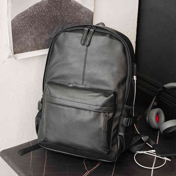 

handbag korean simple backpack fashion student schoolbag street men's computer travel, Black;red