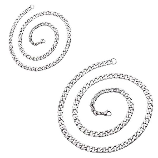 

chains simple fashion chain men and women necklace street hip hop trend jewelry, Silver