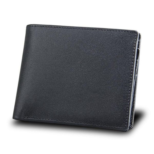 

wallets genuine leather men cow rfid protection card holders black short wallet male cluth purse carteira, Red;black