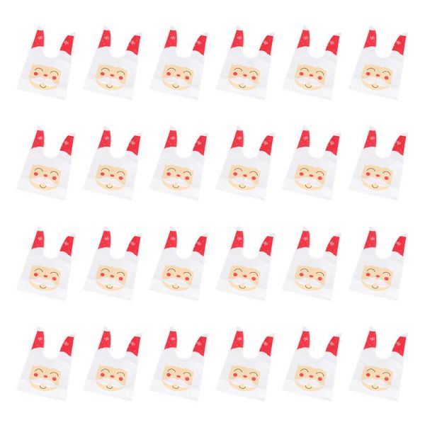 

christmas decorations 50pcs candy wrapping bags ear shape packaging (white)