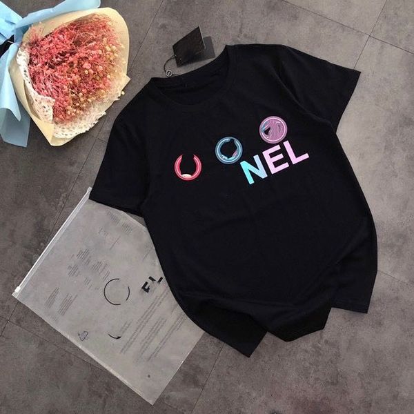 

luxury tracksuits gradual summer new leather label 20 change fashionable letter short t-shirt female print, Gray